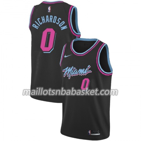 Maillot Homme Miami Heat Josh Richardson 0 2018-19 Nike City Edition Noir Swingman